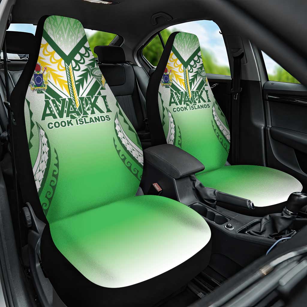 Cook Islands Avaiki Rugby Car Seat Cover Go Champions LT05 One Size Green - Polynesian Pride