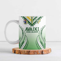 Custom Cook Islands Avaiki Rugby Ceramic Mug Go Champions LT05 Green - Polynesian Pride