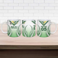 Custom Cook Islands Avaiki Rugby Ceramic Mug Go Champions LT05 - Polynesian Pride