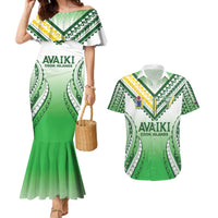 Custom Cook Islands Avaiki Rugby Couples Matching Mermaid Dress and Hawaiian Shirt Go Champions - Polynesian Pride