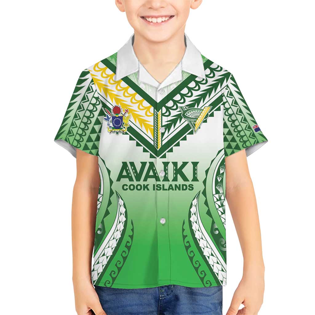 Custom Cook Islands Avaiki Rugby Family Matching Long Sleeve Bodycon Dress and Hawaiian Shirt Go Champions - Polynesian Pride