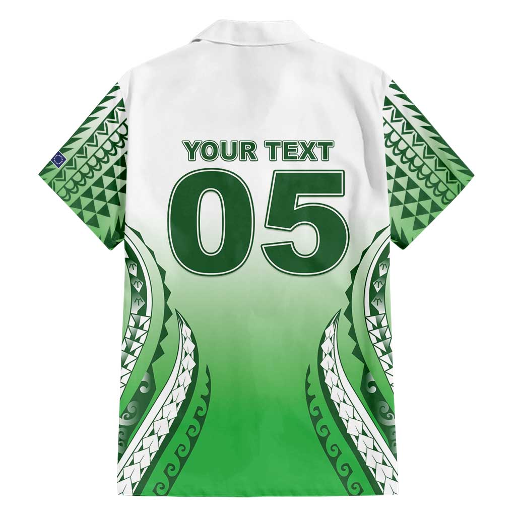 Custom Cook Islands Avaiki Rugby Family Matching Short Sleeve Bodycon Dress and Hawaiian Shirt Go Champions - Polynesian Pride