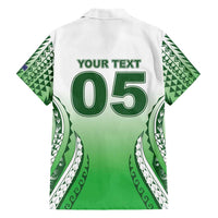 Custom Cook Islands Avaiki Rugby Family Matching Short Sleeve Bodycon Dress and Hawaiian Shirt Go Champions - Polynesian Pride