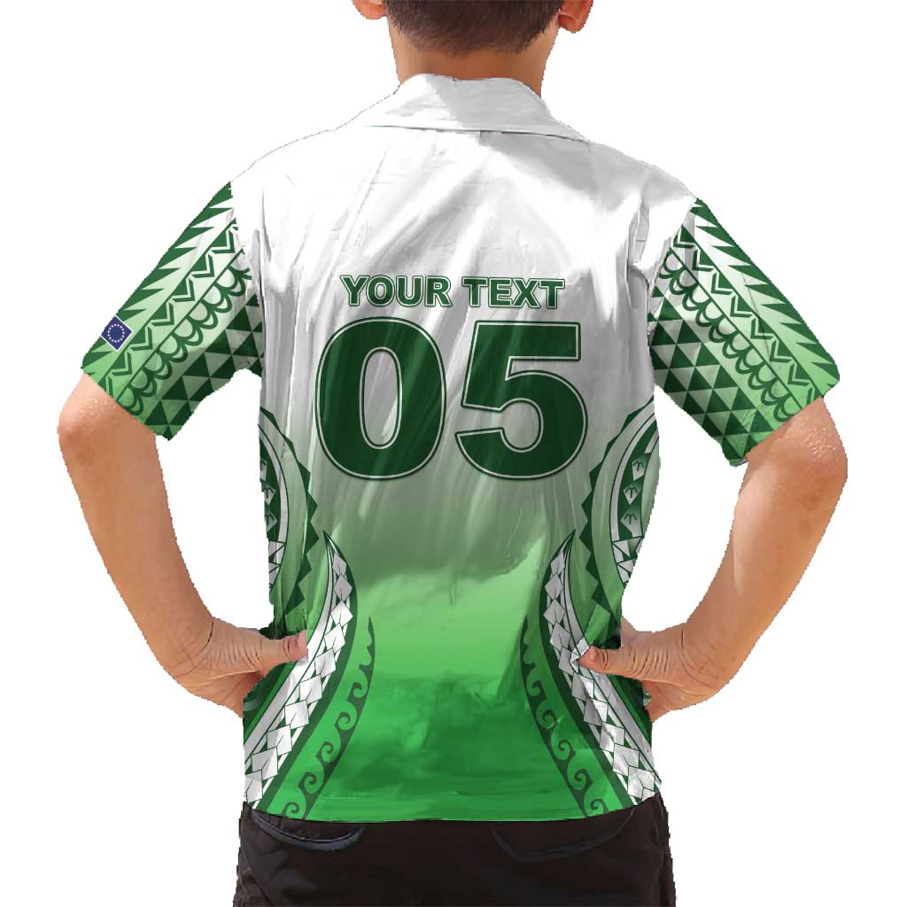 Custom Cook Islands Avaiki Rugby Family Matching Tank Maxi Dress and Hawaiian Shirt Go Champions - Polynesian Pride