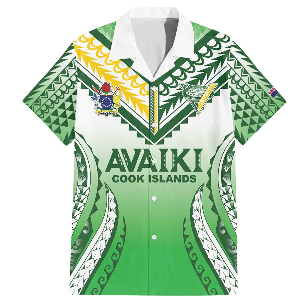Custom Cook Islands Avaiki Rugby Family Matching Tank Maxi Dress and Hawaiian Shirt Go Champions - Polynesian Pride
