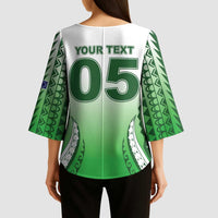 Custom Cook Islands Avaiki Rugby Kimono Sleeve Blouse Go Champions - Polynesian Pride