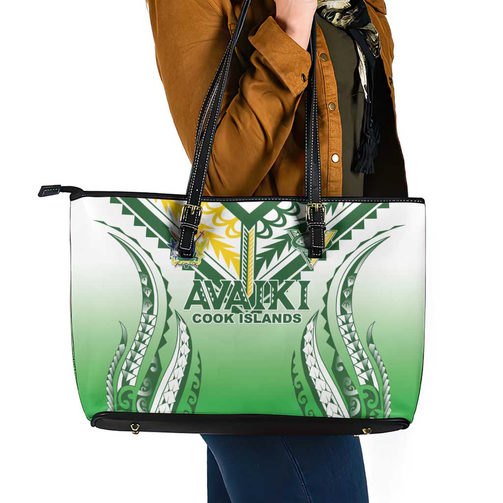 Cook Islands Avaiki Rugby Leather Tote Bag Go Champions LT05 - Polynesian Pride