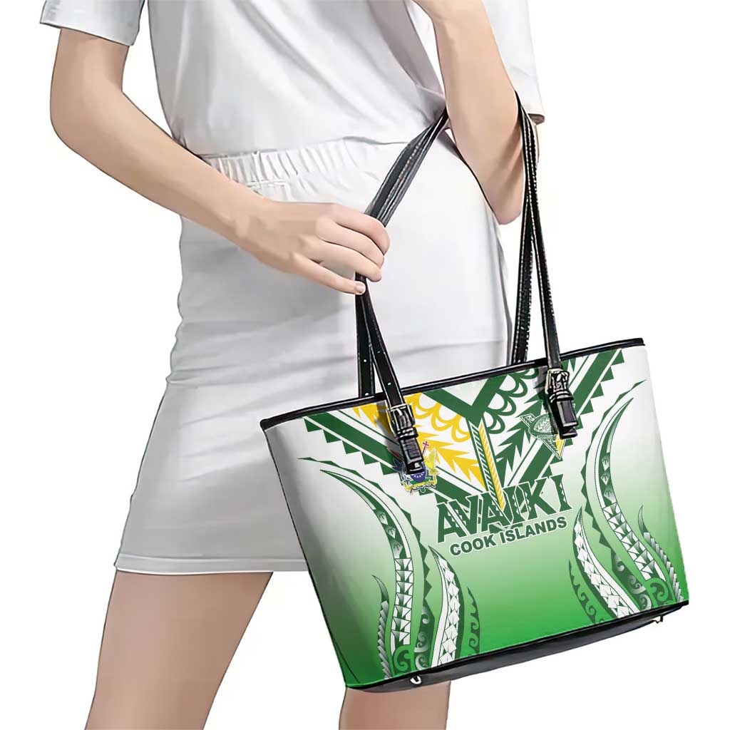 Cook Islands Avaiki Rugby Leather Tote Bag Go Champions LT05 - Polynesian Pride