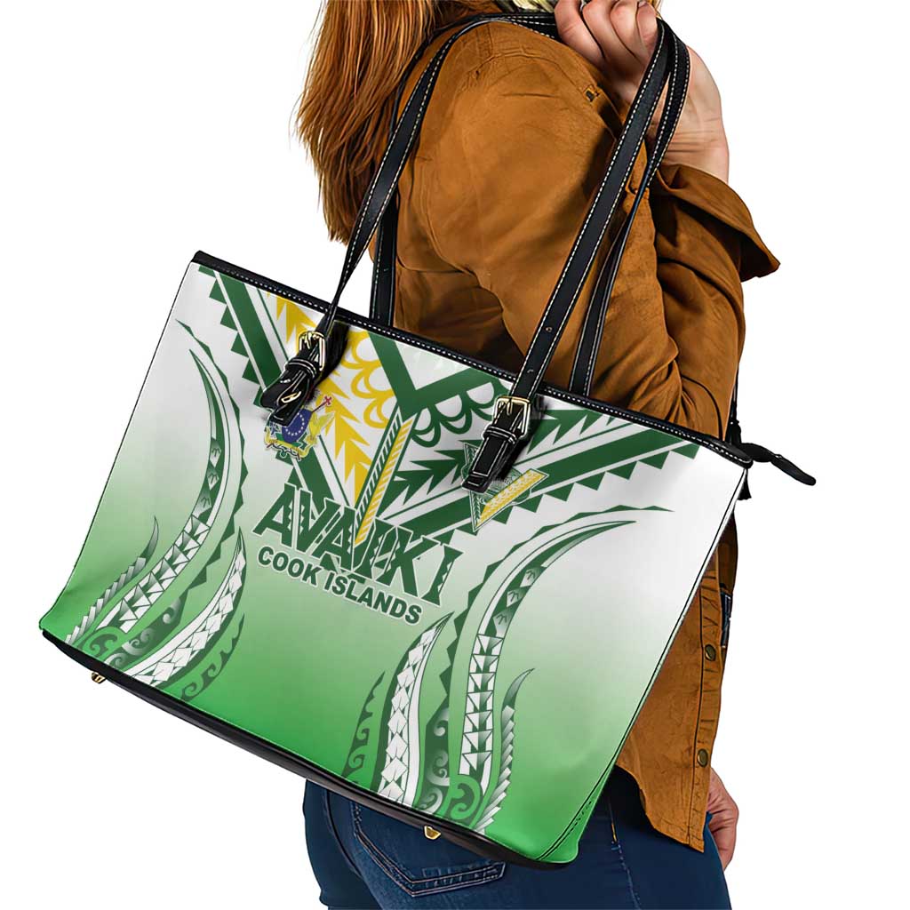 Cook Islands Avaiki Rugby Leather Tote Bag Go Champions LT05 - Polynesian Pride