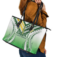 Cook Islands Avaiki Rugby Leather Tote Bag Go Champions LT05 - Polynesian Pride