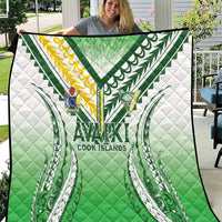 Cook Islands Avaiki Rugby Quilt Go Champions LT05 Green - Polynesian Pride