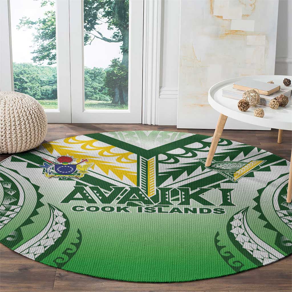 Cook Islands Avaiki Rugby Round Carpet Go Champions LT05 - Polynesian Pride
