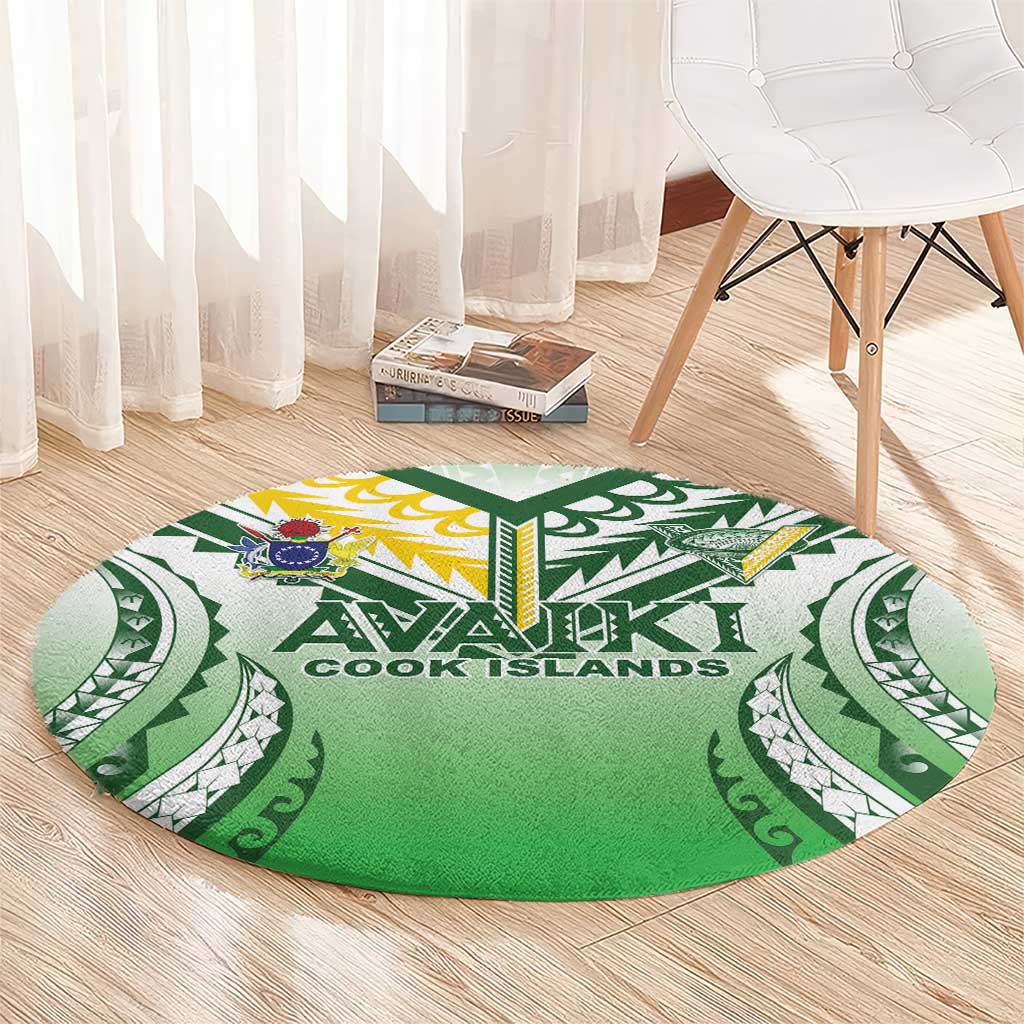Cook Islands Avaiki Rugby Round Carpet Go Champions LT05 - Polynesian Pride