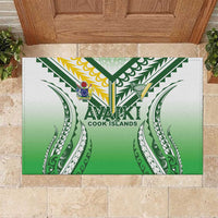 Cook Islands Avaiki Rugby Rubber Doormat Go Champions LT05 Green - Polynesian Pride