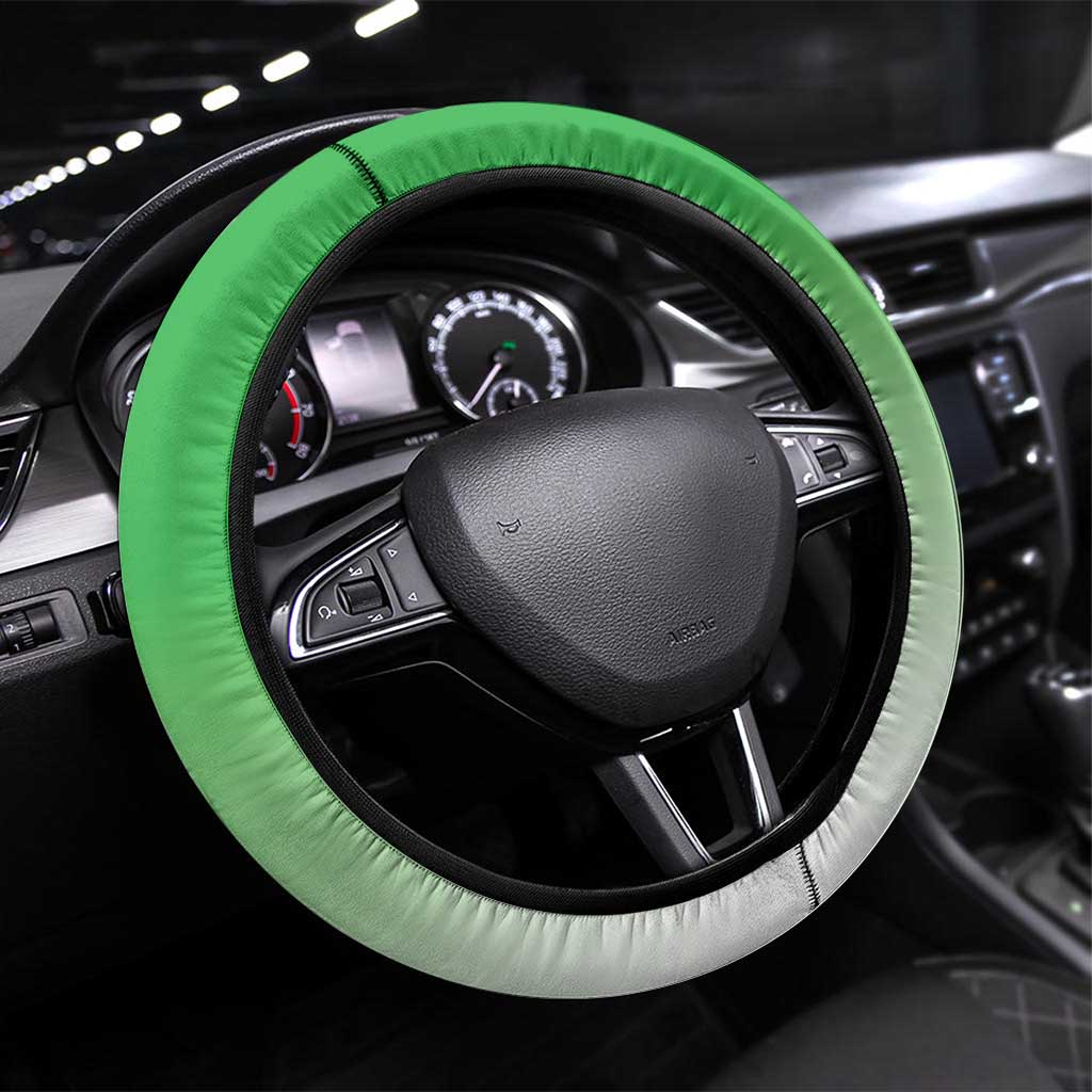 Cook Islands Avaiki Rugby Steering Wheel Cover Go Champions LT05 Universal Fit Green - Polynesian Pride