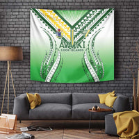 Cook Islands Avaiki Rugby Tapestry Go Champions LT05 Green - Polynesian Pride