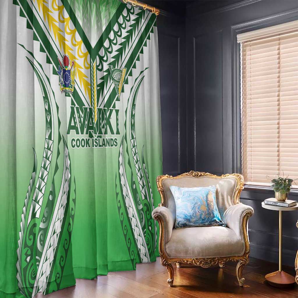 Cook Islands Avaiki Rugby Window Curtain Go Champions LT05 - Polynesian Pride