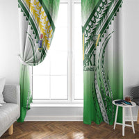 Cook Islands Avaiki Rugby Window Curtain Go Champions LT05 - Polynesian Pride