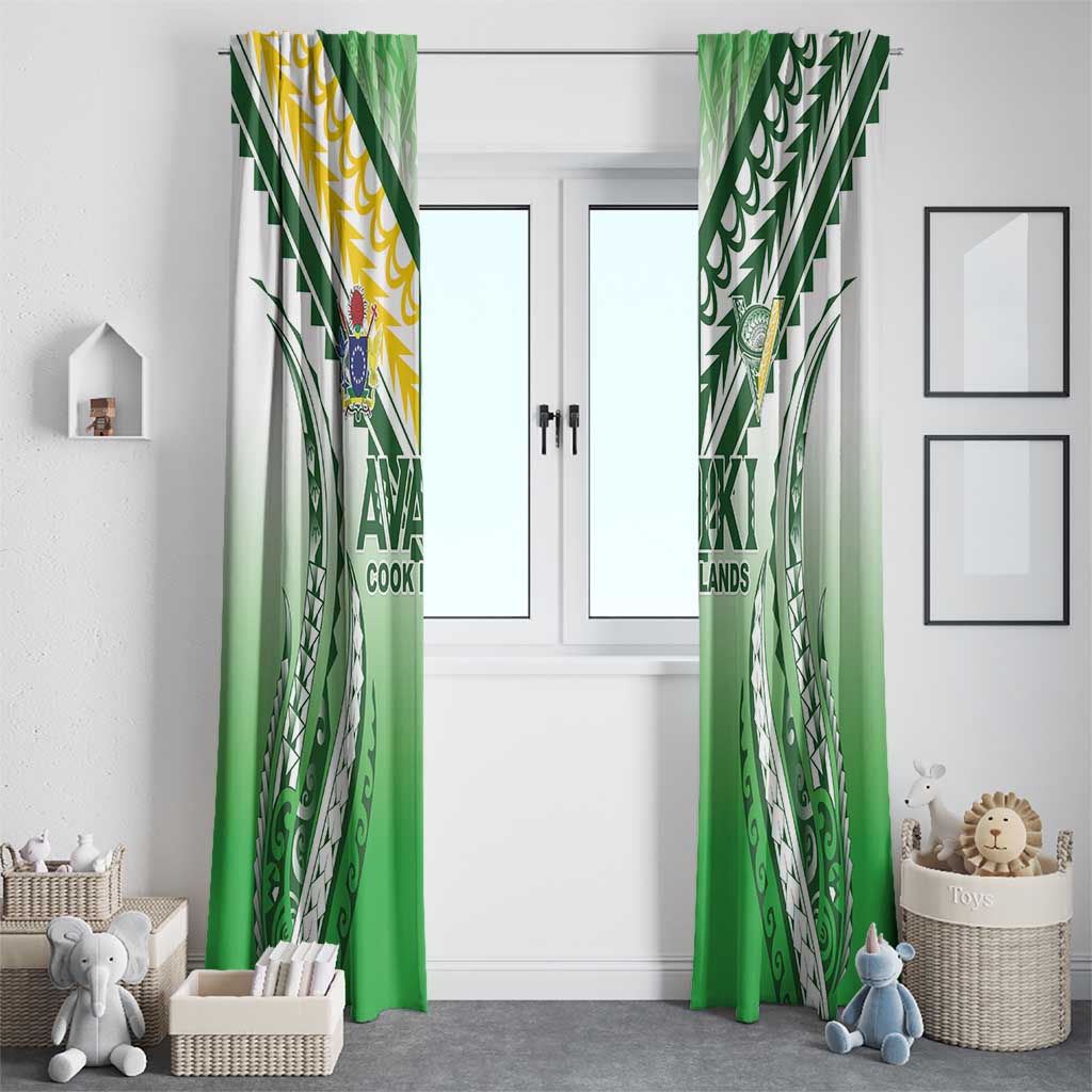 Cook Islands Avaiki Rugby Window Curtain Go Champions LT05 - Polynesian Pride