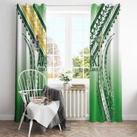 Cook Islands Avaiki Rugby Window Curtain Go Champions LT05 - Polynesian Pride