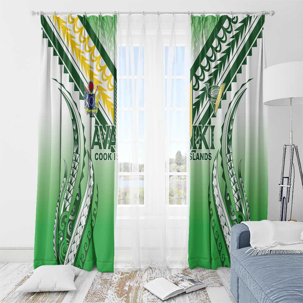 Cook Islands Avaiki Rugby Window Curtain Go Champions LT05 - Polynesian Pride