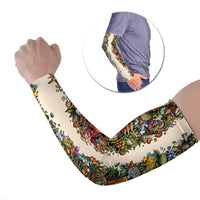 Hawaii And Japan Arm Sleeves Tiki With Oni Mask - Polynesian Pride