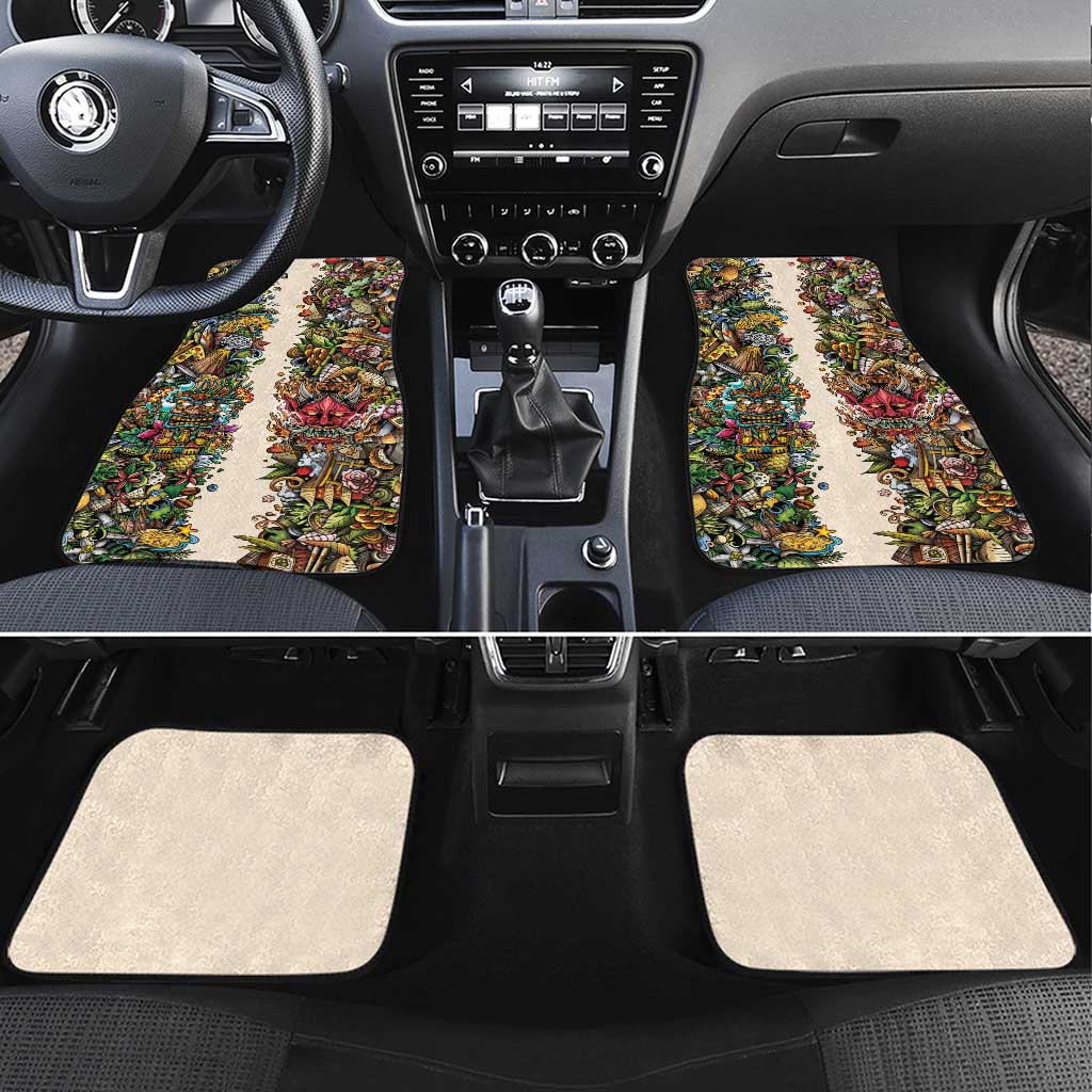Hawaii And Japan Car Mats Tiki With Oni Mask - Polynesian Pride
