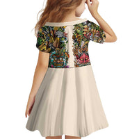 Hawaii And Japan Family Matching Summer Maxi Dress and Hawaiian Shirt Tiki With Oni Mask - Polynesian Pride