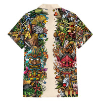 Hawaii And Japan Hawaiian Shirt Tiki With Oni Mask - Polynesian Pride
