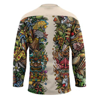 Hawaii And Japan Hockey Jersey Tiki With Oni Mask - Polynesian Pride