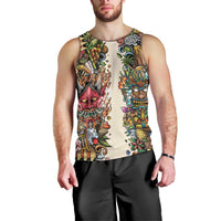 Hawaii And Japan Men Tank Top Tiki With Oni Mask - Polynesian Pride