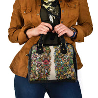 Hawaii And Japan Shoulder Handbag Tiki With Oni Mask - Polynesian Pride