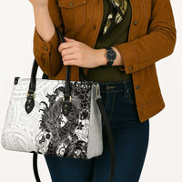 Hawaiian And Japanese Culture Leather Bag Irezumi Dragon With Polynesian Pattern White - Polynesian Pride