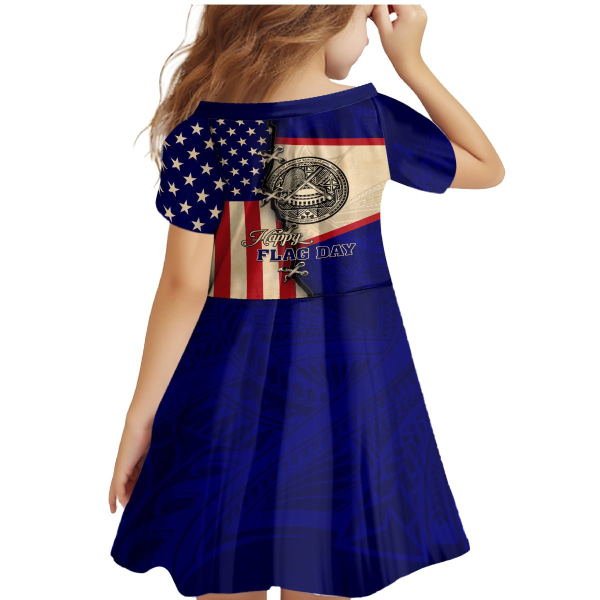 American Samoa Flag Day Family Matching Mermaid Dress and Hawaiian Shirt Polynesian Tribal Pattern LT05 - Polynesian Pride