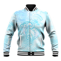 Polynesia Dolphins Under The Sea Baseball Jacket Simple Style LT05 Unisex Baby Blue - Polynesian Pride