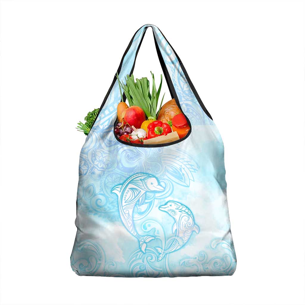 Polynesia Dolphins Under The Sea Grocery Bag Simple Style