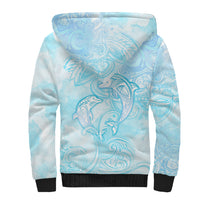 Polynesia Dolphins Under The Sea Sherpa Hoodie Simple Style LT05 - Polynesian Pride