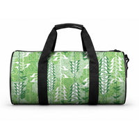 Green Hawaii Tapa Pattern Duffle Bag With Heliconia Vintage Style LT05 One size Green - Polynesian Pride