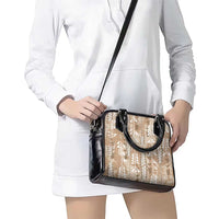 Beige Hawaii Tapa Pattern Shoulder Handbag With Heliconia Vintage Style LT05 - Polynesian Pride