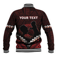 Personalised Tonga Happy Father's Day Baseball Jacket Ofa Lahi Atu Dad Polynesian Tribal