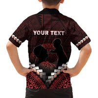 Personalised Tonga Happy Father's Day Family Matching Puletasi and Hawaiian Shirt Ofa Lahi Atu Dad Polynesian Tribal