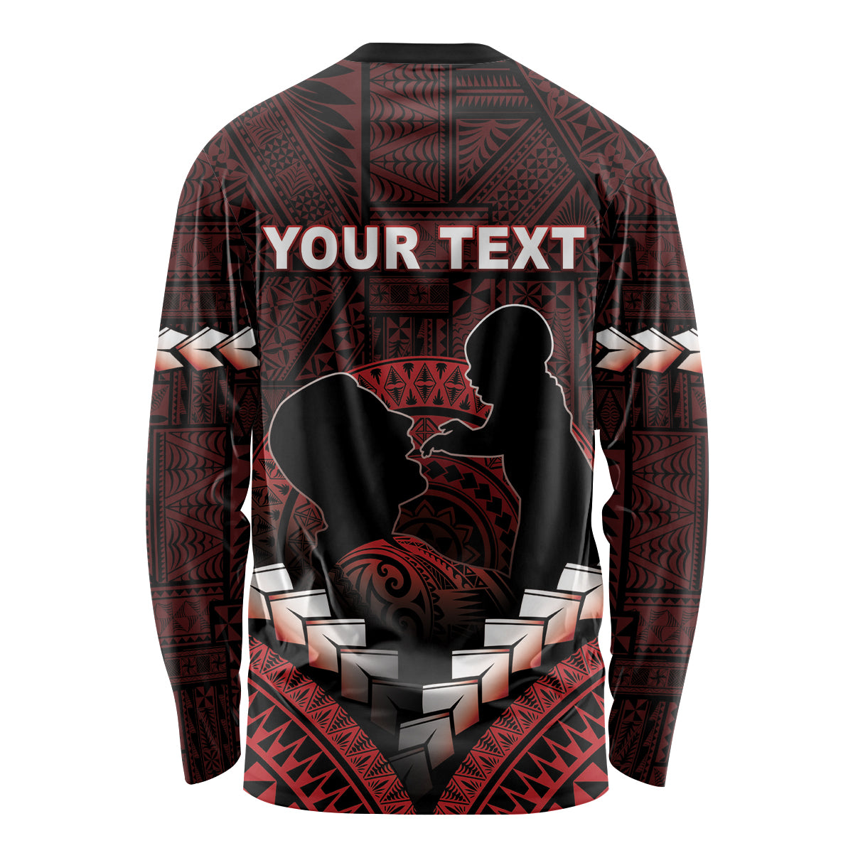 Personalised Tonga Happy Father's Day Long Sleeve Shirt Ofa Lahi Atu Dad Polynesian Tribal