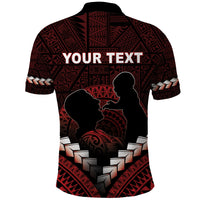 Personalised Tonga Happy Father's Day Polo Shirt Ofa Lahi Atu Dad Polynesian Tribal