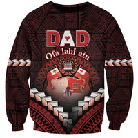 Personalised Tonga Happy Father's Day Sweatshirt Ofa Lahi Atu Dad Polynesian Tribal
