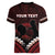Personalised Tonga Happy Father's Day Women V-Neck T-Shirt Ofa Lahi Atu Dad Polynesian Tribal