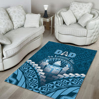 Fiji Happy Father's Day Area Rug Au Lomani Iko Dad Polynesian Tribal