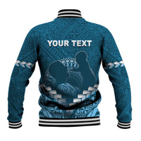 Personalised Fiji Happy Father's Day Baseball Jacket Au Lomani Iko Dad Polynesian Tribal