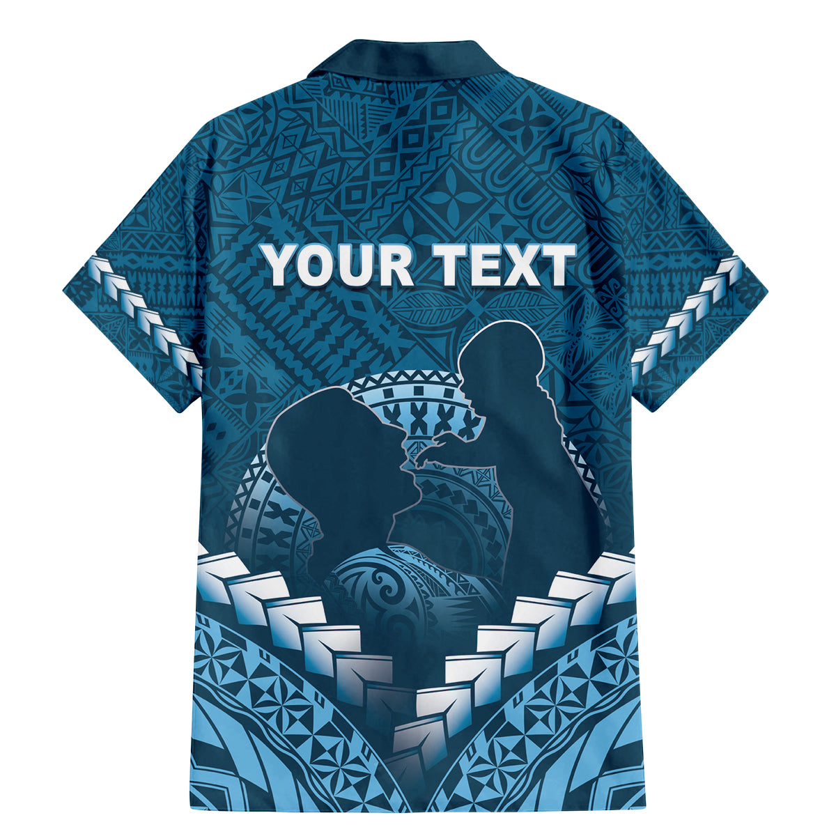 Personalised Fiji Happy Father's Day Family Matching Mermaid Dress and Hawaiian Shirt Au Lomani Iko Dad Polynesian Tribal