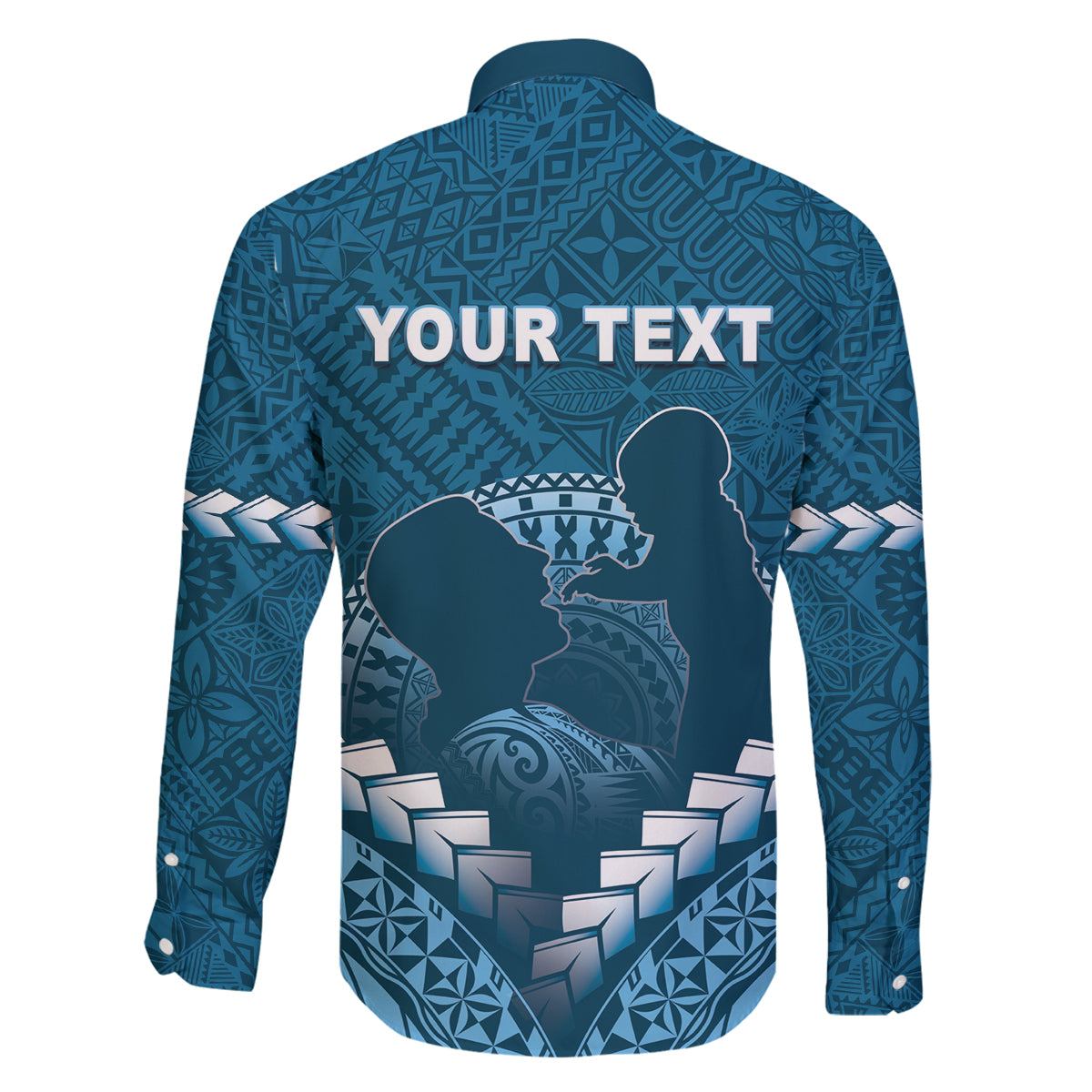 Personalised Fiji Happy Father's Day Family Matching Summer Maxi Dress and Hawaiian Shirt Au Lomani Iko Dad Polynesian Tribal