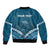 Personalised Fiji Happy Father's Day Sleeve Zip Bomber Jacket Au Lomani Iko Dad Polynesian Tribal